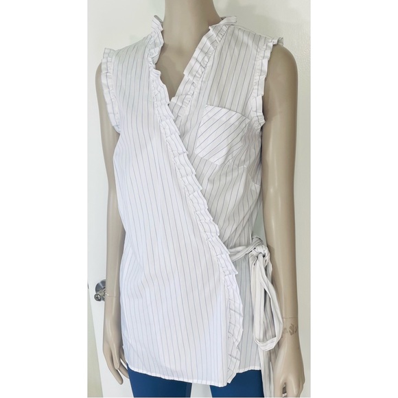 Gap Sleeveless Ruffle Surplice Wrap Top NWT! - Picture 1 of 14